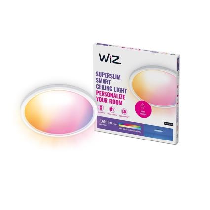 WiZ - LED RGB Dimbart taklampa SUPERSLIM LED/22W/230V 2700-6500K Wi-Fi vit