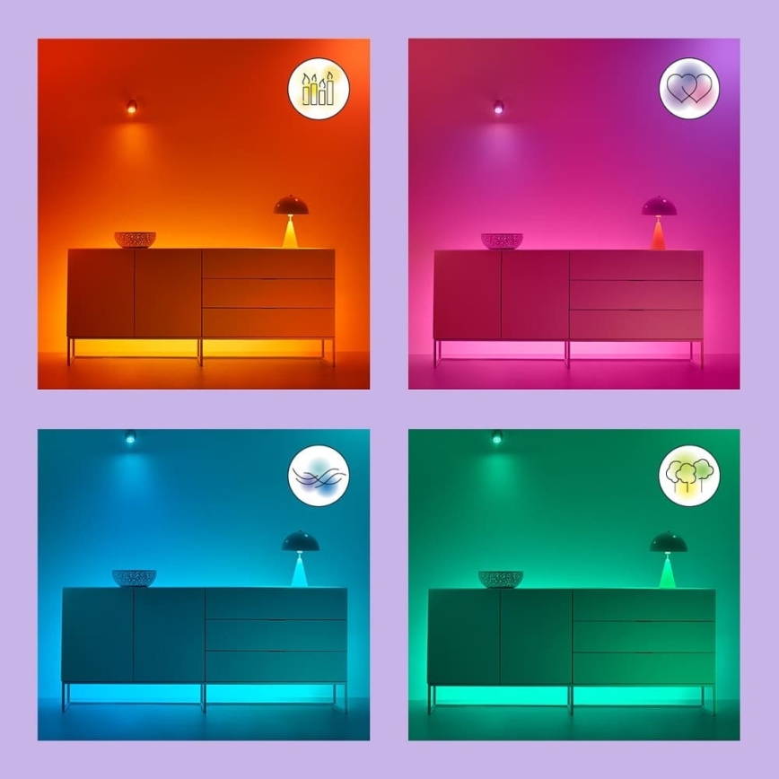 WiZ - LED RGB Dimbart taklampa SUPERSLIM LED/32W/230V 2700-6500K Wi-Fi svart