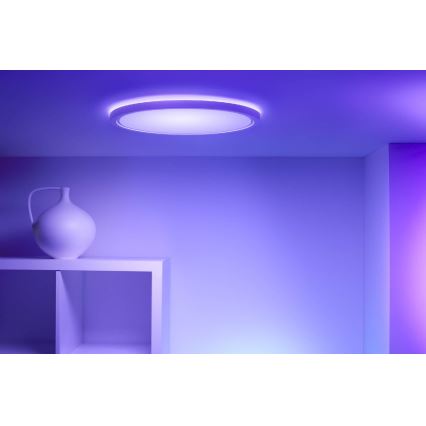WiZ - LED RGB Dimbart taklampa SUPERSLIM LED/32W/230V 2700-6500K Wi-Fi vit