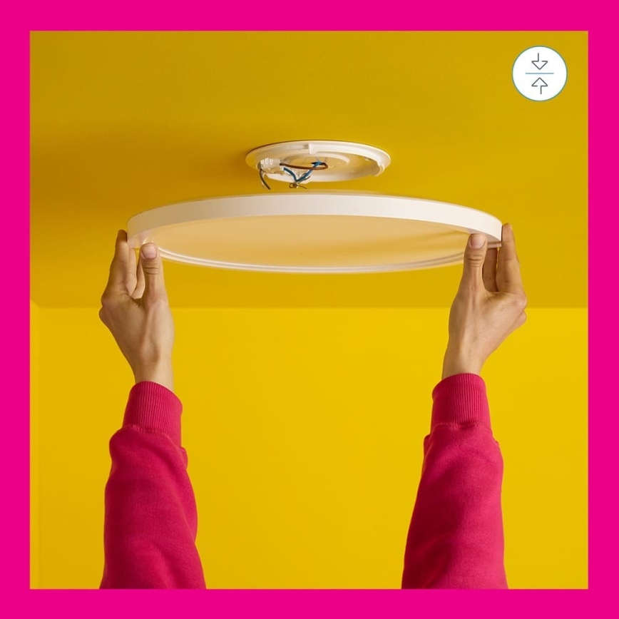 WiZ - LED RGB Dimbart taklampa SUPERSLIM LED/32W/230V 2700-6500K Wi-Fi vit