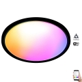 WiZ - LED RGB Dimbart taklampa SUPERSLIM LED/32W/230V 2700-6500K Wi-Fi svart