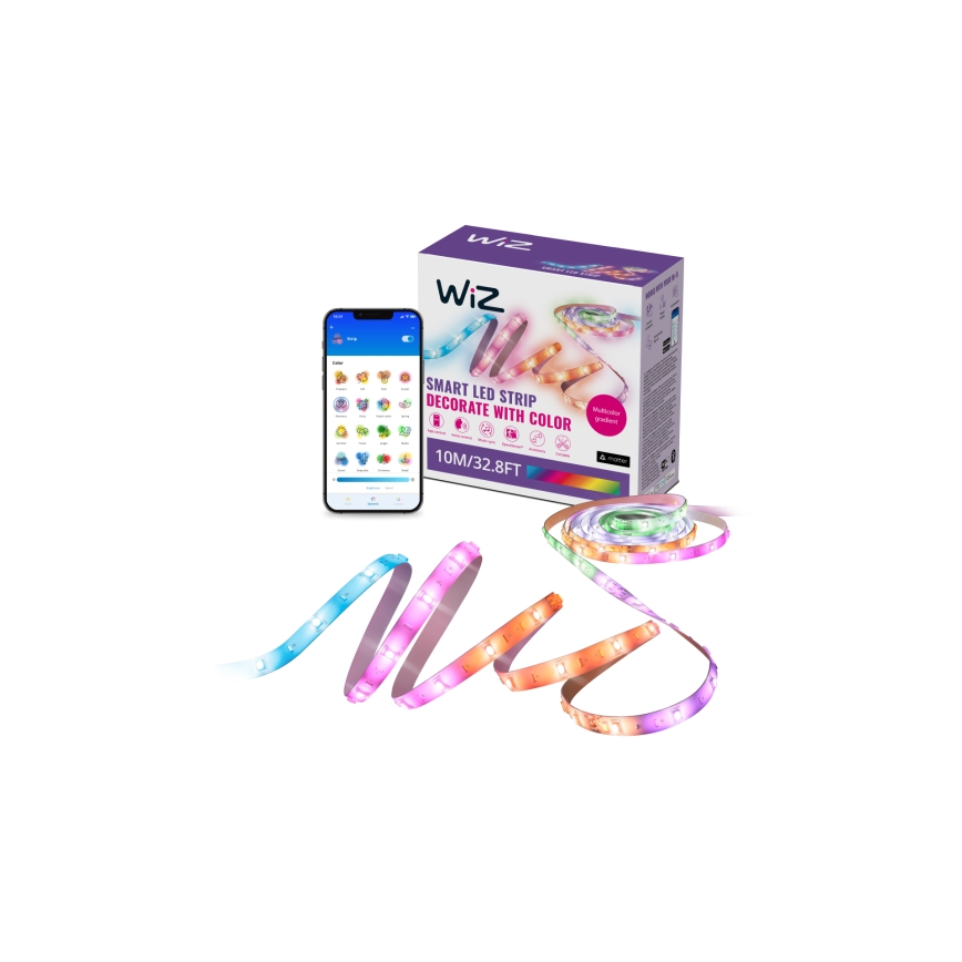 WiZ - LED RGBIC dimbar remsa 10m LED/21W/230V 2700-6500K Wi-Fi