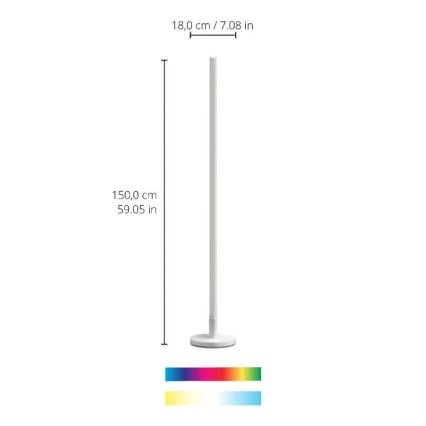 WiZ - LED RGBW Dimbar golvlampa POLE LED/13W/230V 2200-6500K Wi-Fi