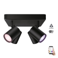 WiZ - LED RGBW dimbar spotlight IMAGEO 4xGU10/4,9W/230V 2200-6500K Wi-Fi CRI 90 svart
