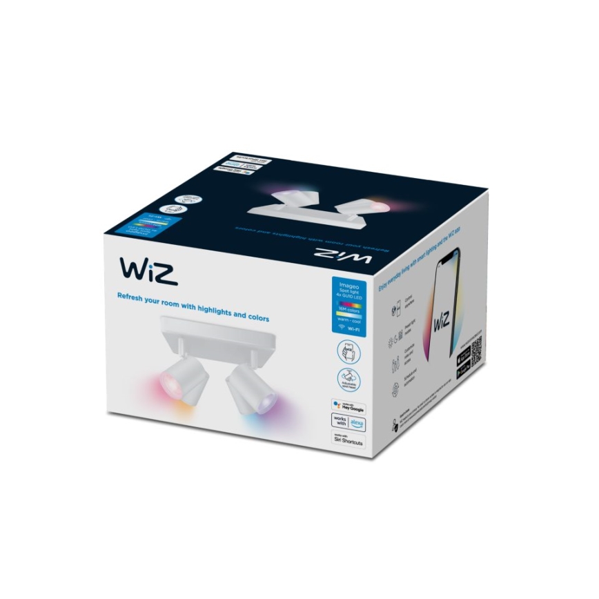 WiZ - LED RGBW dimbar spotlight IMAGEO 4xGU10/4,9W/230V 2200-6500K Wi-Fi CRI 90 vit