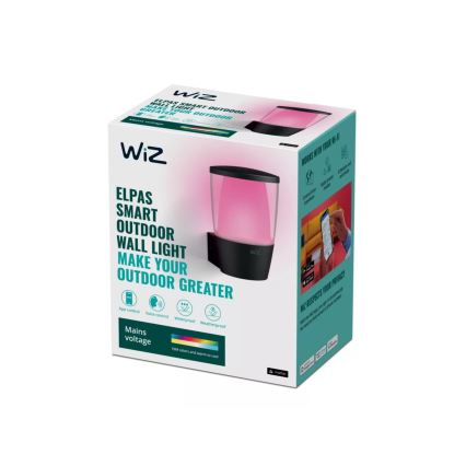 WiZ - LED RGBW dimbar utomhus vägglampa ELPAS LED/8,5W/230V 2700–5000K IP44 Wi-Fi