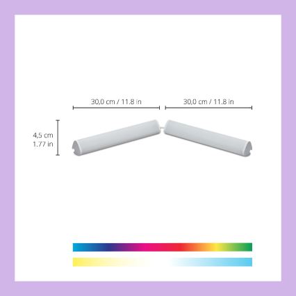 WiZ - SET 2x LED RGBW Dimbara lampor BAR LED/5,5W/230V 2200-6500K Wi-Fi