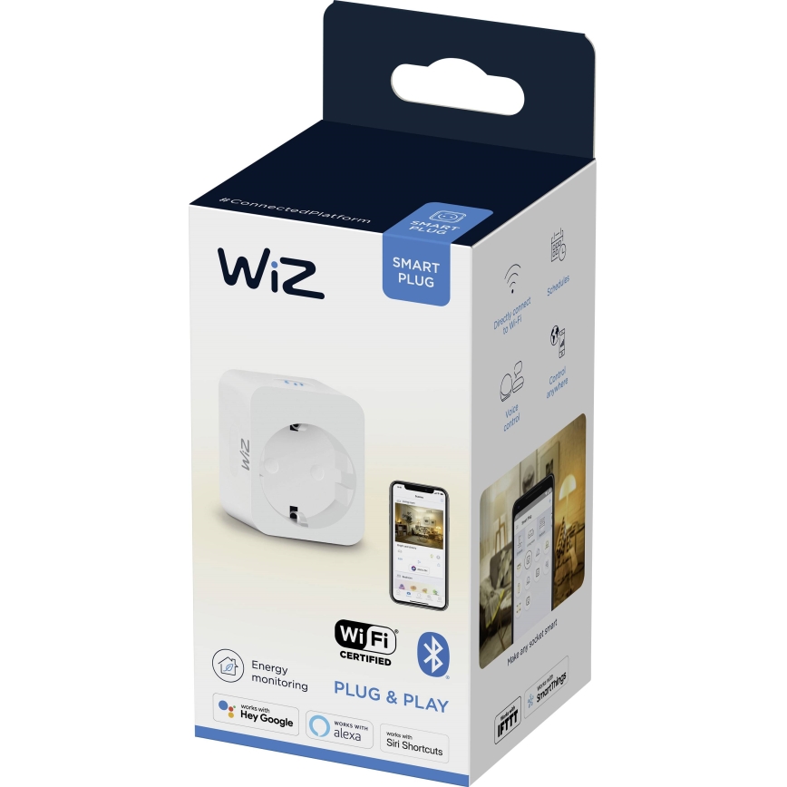 WiZ - Smart kontakt F 2300W + powermeter Wi-Fi SCHUKO