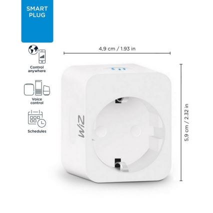 WiZ - Smart kontakt F 2300W Wi-Fi SCHUKO