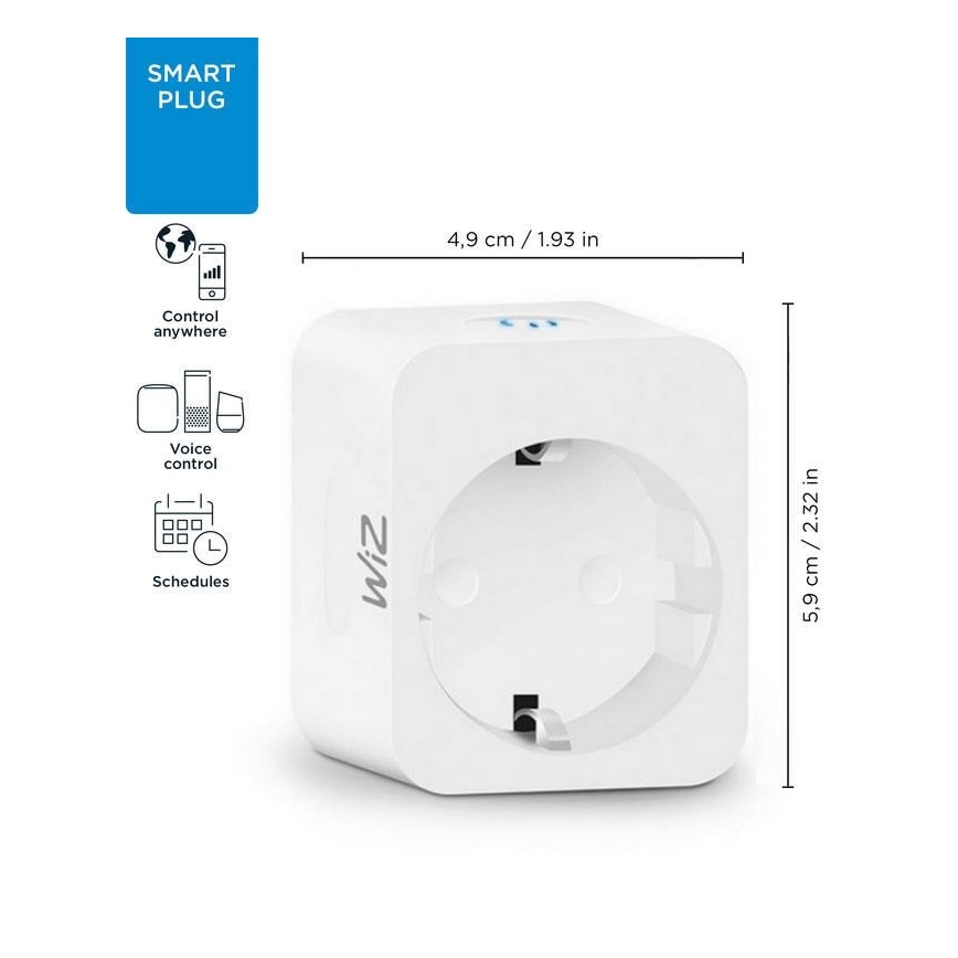 WiZ - Smart kontakt F 2300W Wi-Fi SCHUKO