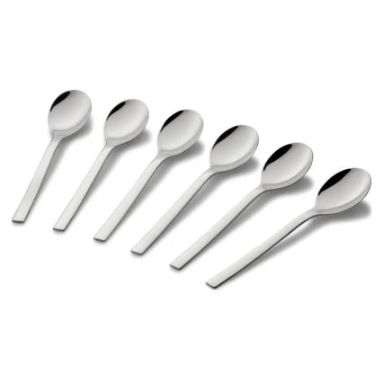 WMF - NUOVA, set med 6 långa kaffeskedar