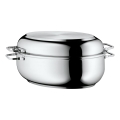 WMF - Oval stekpanna med lock  41x28,5 x18 cm rostfri