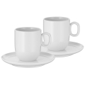 WMF - SET 2x Café Crème-kopp med fat BARISTA 170 ml vit