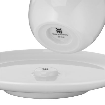 WMF - SET 2x Café Crème-kopp med fat BARISTA 170 ml vit