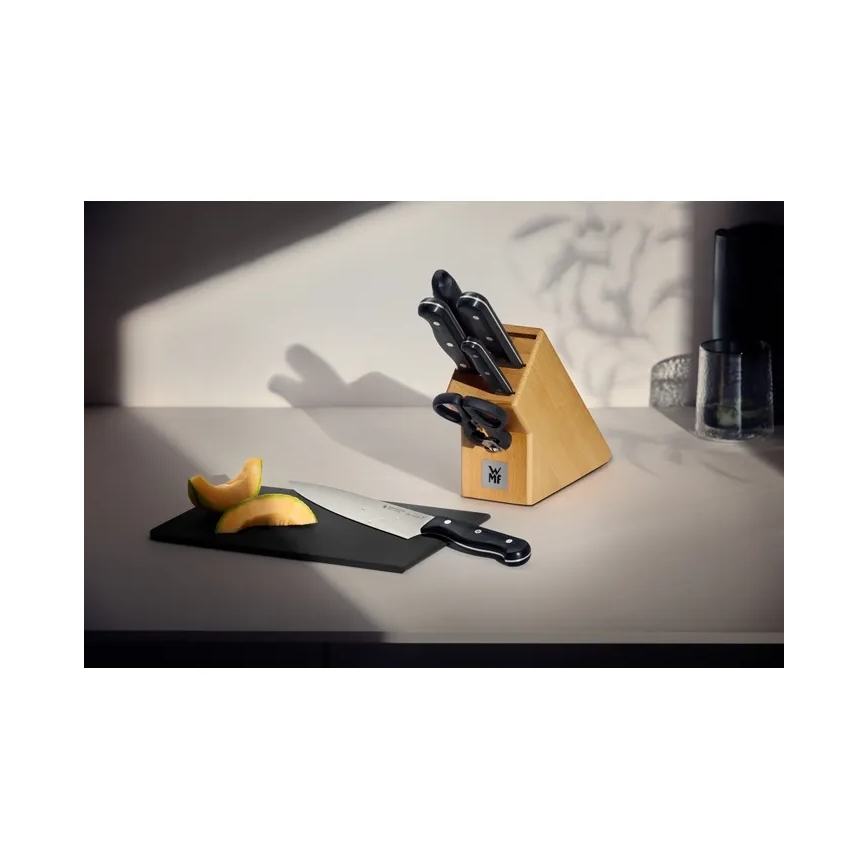 WMF - SPITZENKLASSE PLUS 6-delars knivset med knivblock