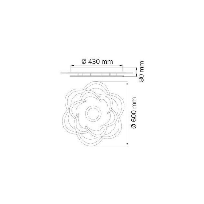 Wofi 11209 - LED Dimbar taklampa ICA LED/47W/230V 2700-5500K + fjärrkontroll