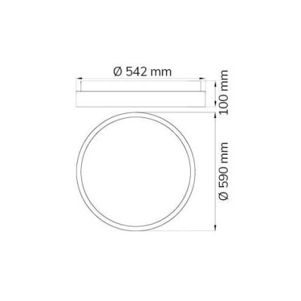 Wofi 11219 - LED ljusreglerad taklampa SHAY LED/37W/230V