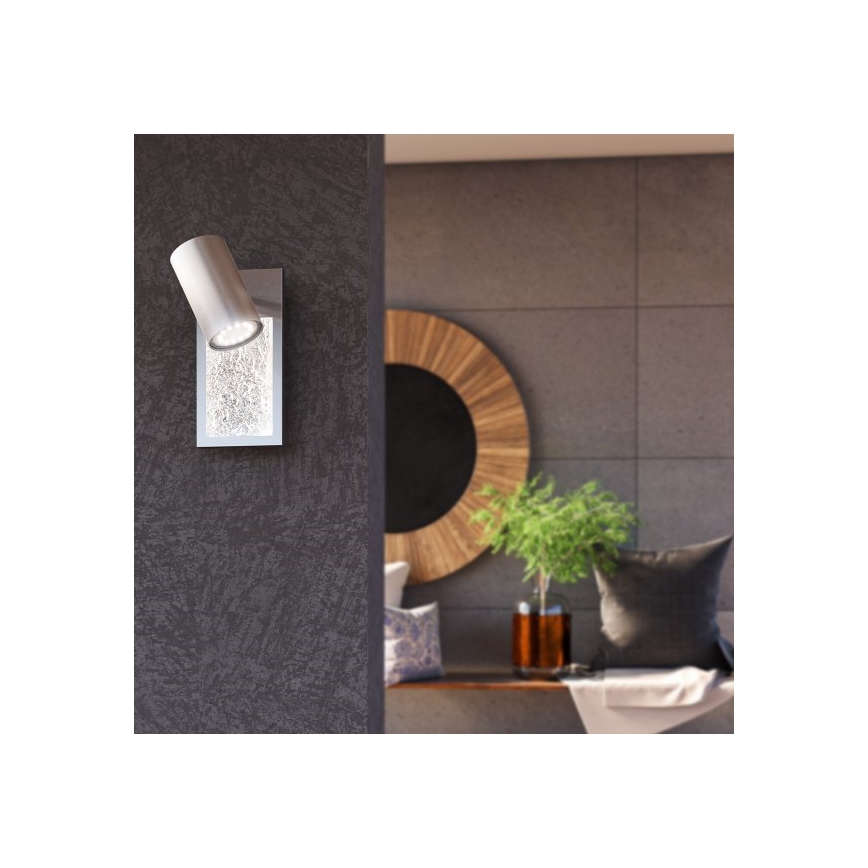 Wofi 11589 - LED Väggspotlight BALI 1xGU10/5W/230V + LED/6W/230V