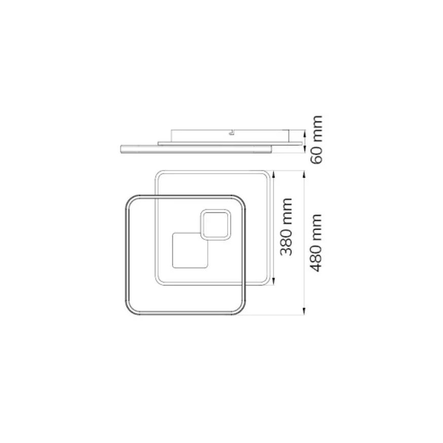 Wofi 11620 - LED dimbar taklampa AKON LED/43,5W/230V 2700-5500K + fjärrkontroll