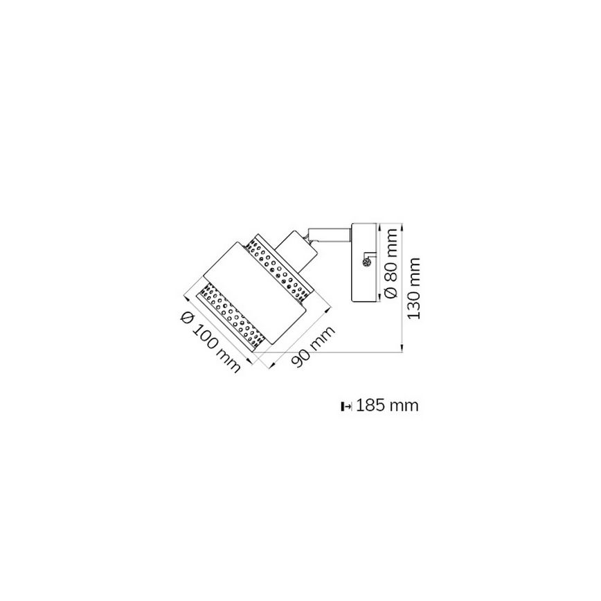 Wofi 11646 - Väggspotlight GROVE 1xE14/28W/230V