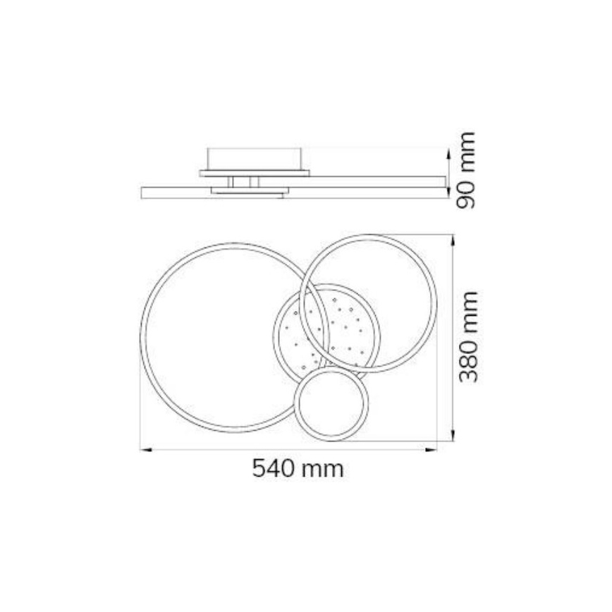 Wofi 11657 - Fäst LED ljusreglerad ljuskrona KIAH LED/32,5W/230V 3000K