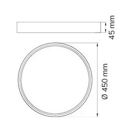 Wofi 12055 - LED Dimbart takarmatur DUBAI LED/27,5W/230V vit