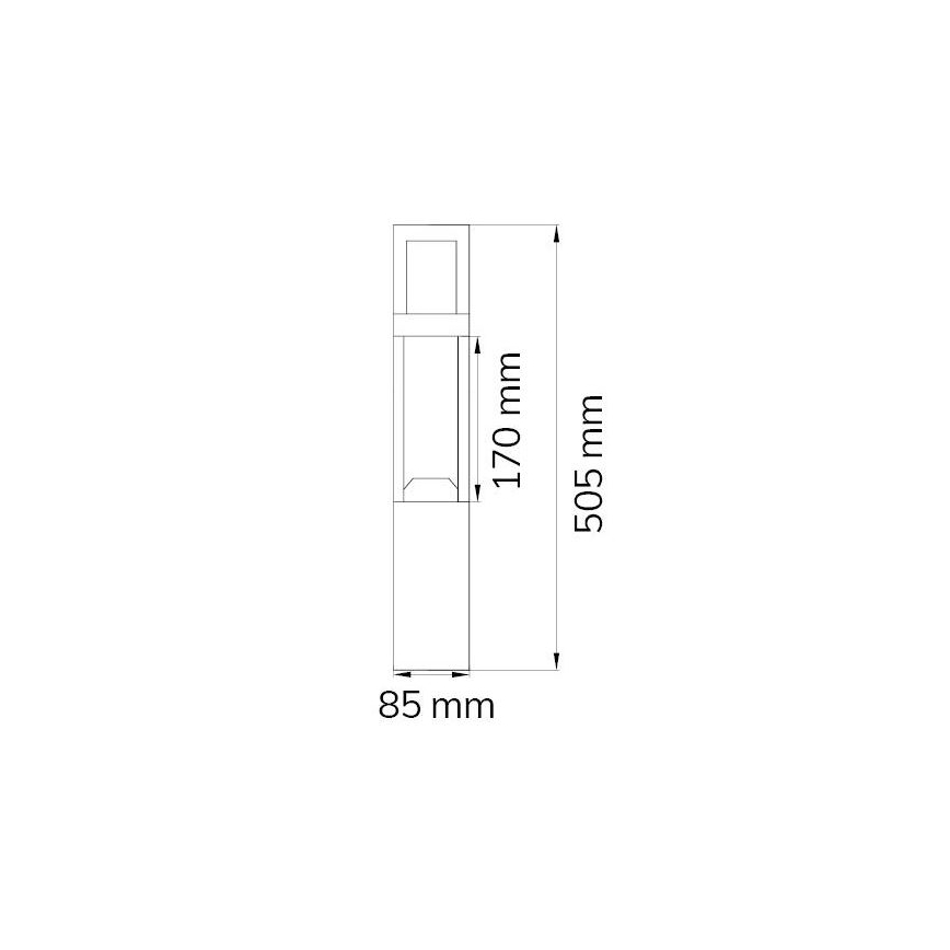 Wofi 12228 - LED-lampa för utomhusbruk SIERRA LED/10W/230V IP54 50,5 cm