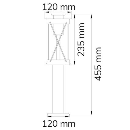 Wofi 12237 - Utomhuslampa DELIAN 1xE27/10W/230V IP54 45,5 cm