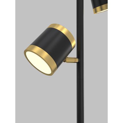Wofi 3003-304S - Dimmbar LED-golvlampa TOULOUSE 3xLED/7W/230V svart/guld