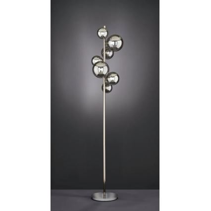 Wofi 3014-705W - LED golvlampa VILLA 7xG9/3W/230V svart