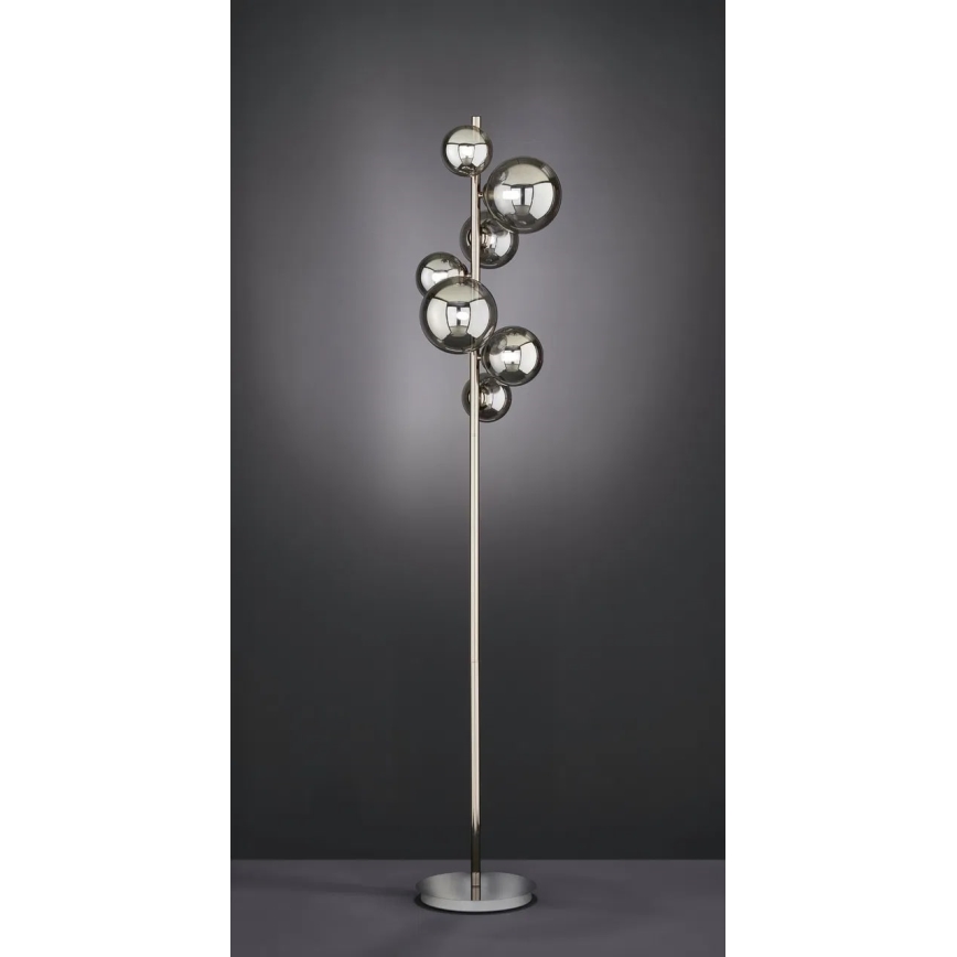 Wofi 3014-705W - LED golvlampa VILLA 7xG9/3W/230V svart