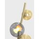 Wofi 3014-904 - LED golvlampa NANCY 9xG9/3,5W/230V guld/grå