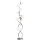 Wofi 3014-907 - LED golvlampa NANCY 9xG9/3,5W/230V skinande krom
