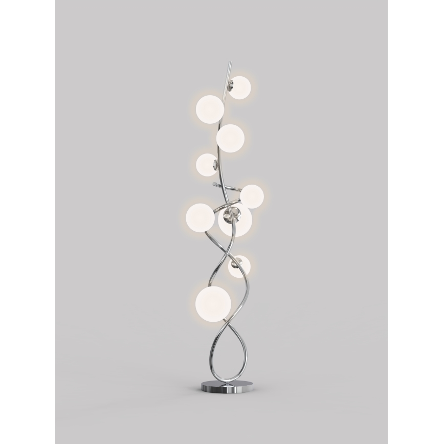 Wofi 3014-907 - LED golvlampa NANCY 9xG9/3,5W/230V skinande krom