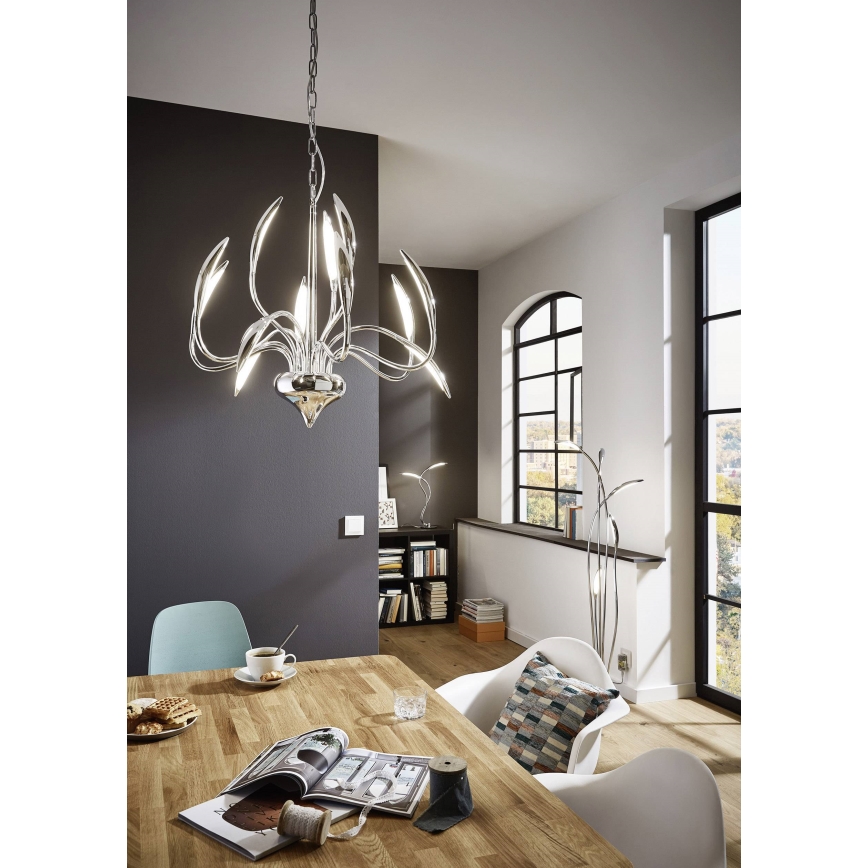 Wofi 3326.05.01.5000 - LED Dimbar golvlampa HAMPTON 5xLED/5,2W/230V + fjärrkontroll