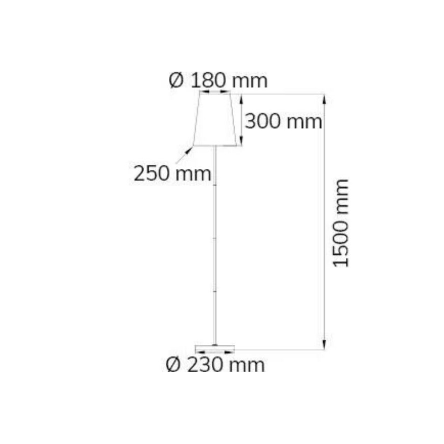 Wofi 3329.01.06.6000 - Golv lampa FYNN 1xE27/60W/230V vit