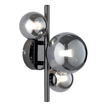Wofi 4014.03.24.9000 - LED väggbelysning VILLA 3xG9/3W/230V svart krom