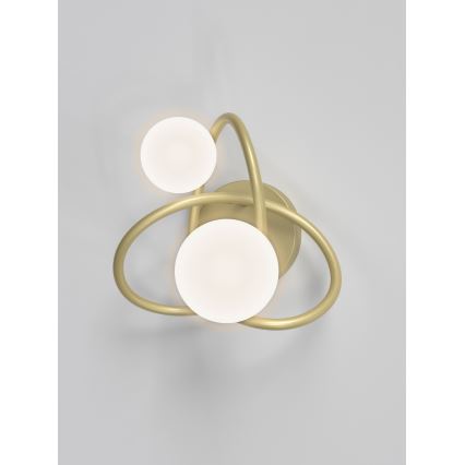 Wofi 4014-201 - LED väggbelysning NANCY 2xG9/3,5W/230V guld/vit