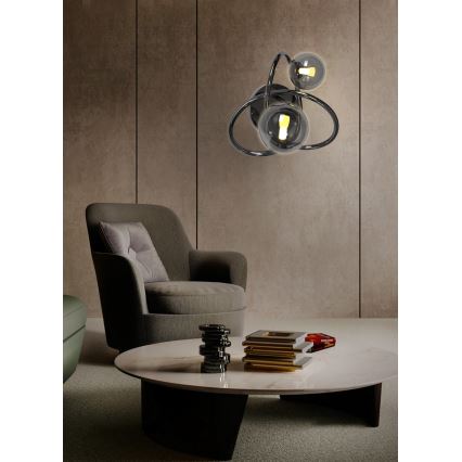 Wofi 4014-205 - LED väggbelysning NANCY 2xG9/3,5W/230V svart/skinande krom