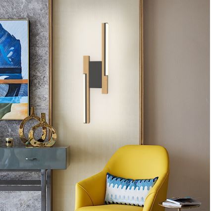 Wofi 4031-206- LED dimbar vägglampa PALERMO 11W/230V gummiträ