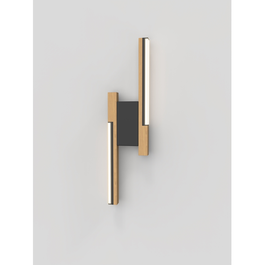 Wofi 4031-206- LED dimbar vägglampa PALERMO 11W/230V gummiträ