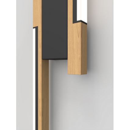 Wofi 4031-206- LED dimbar vägglampa PALERMO 11W/230V gummiträ