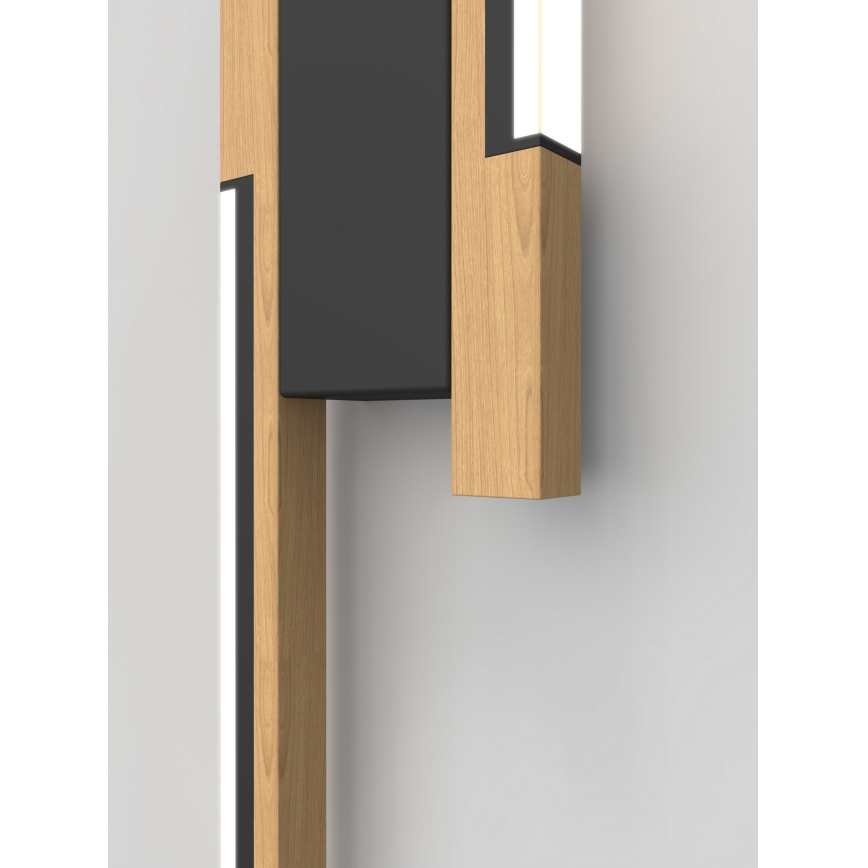 Wofi 4031-206- LED dimbar vägglampa PALERMO 11W/230V gummiträ