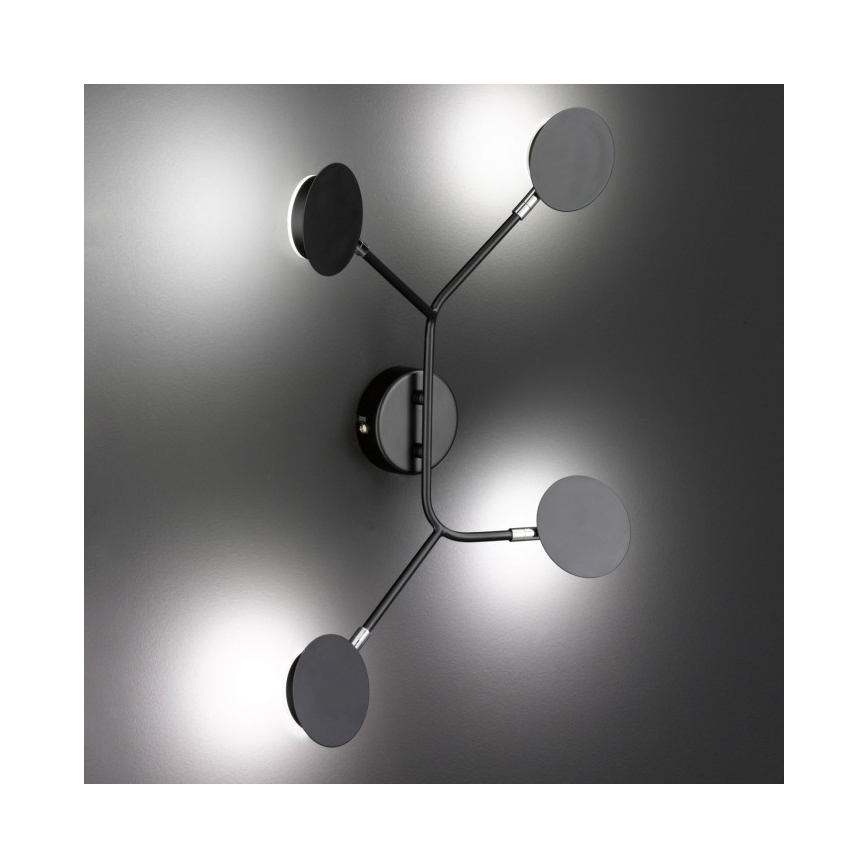 Wofi 446604109000 - LED Vägglampa BELIZE 4xLED/5W/230V 3000K svart