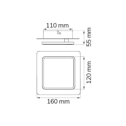 Wofi 4785.01.10.9000 - LED väggbelysning SUTTER LED/4,5W/230V 3000K svart