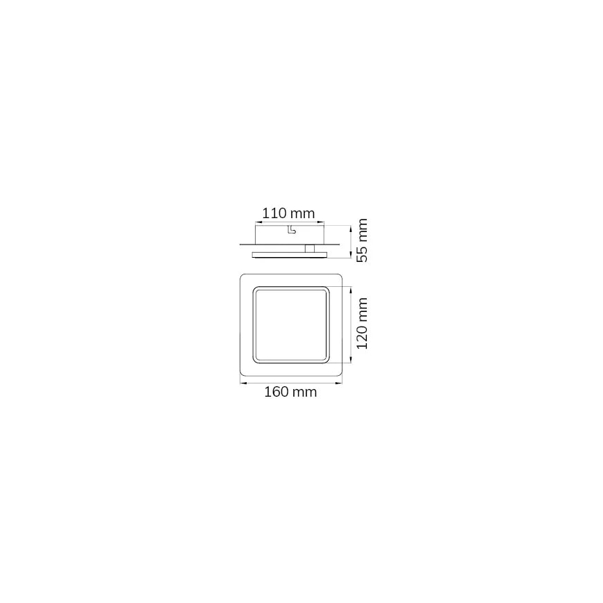 Wofi 4785.01.10.9000 - LED väggbelysning SUTTER LED/4,5W/230V 3000K svart