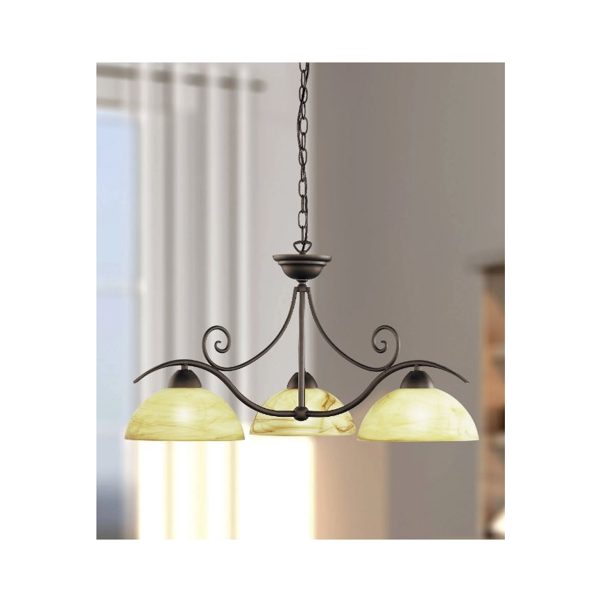 Wofi 5128.03.09.0000 - Ljuskrona på kedja LACCHINO 3xE27/60W/230V