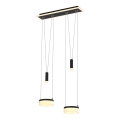 Wofi 6054-502 - LED ljusreglerad ljuskrona på textilsladd JESSE LED/21W/230V svart