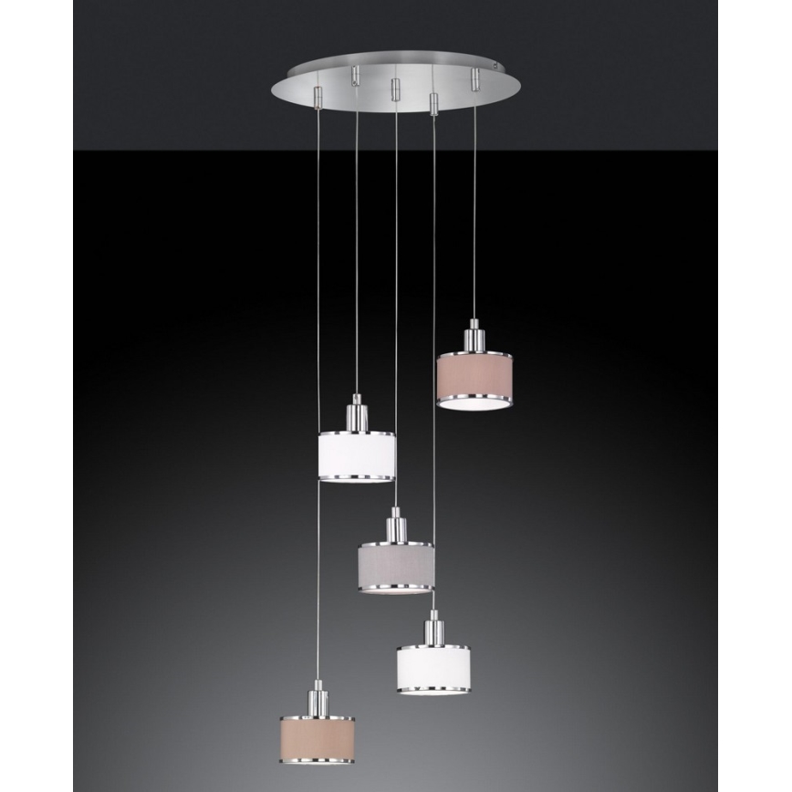 Wofi 619905019000 - Ljuskrona med snöre CIARA 5xE14/28W/230V