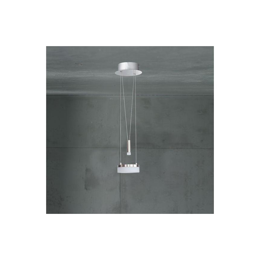 Wofi 6263.02.54.6250 - LED ljusreglerad ljuskrona på textilsladd JETTE LED/10W/230V + LED/1W